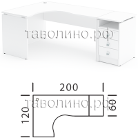 Стол угловой СТАЙЛ КМП-040