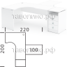 Стол офисный угловой с брифингом и тумбой 200х220 СТАЙЛ КМП-042 (белый)