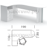 Стол угловой 190х130х76 СИМПЛ КМП-004 L/R (белый)