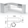 Стол угловой с двумя тумбами 190х130х76 СИМПЛ КМП-006 L/R (белый)