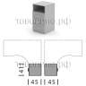 Тумба приставная 41х45х76 СИМПЛ SC-3D.1 (серый)
