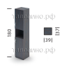 Шкаф офисный с двумя дверьми 39х37х180 СИМПЛ SR-5U.4 (дуб юкон)