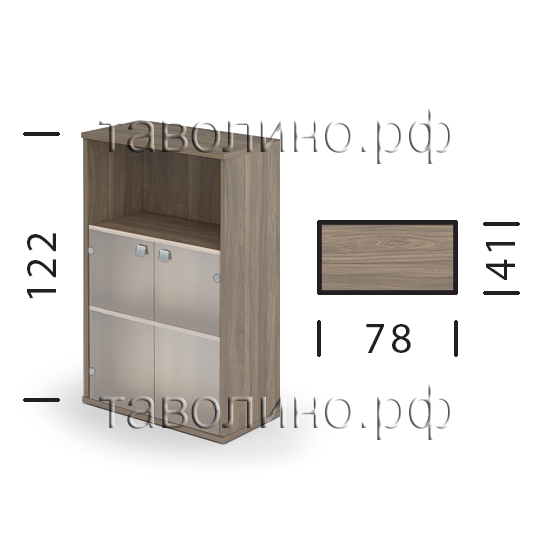 Шкаф со стеклом Л.СТ-2.2