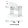 Настольный экран (перегородка) 90х45х1,6 СИМПЛ SQ-900 (белый)
