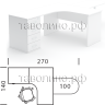 Стол офисный угловой с брифингом 140х270 ЭРГО КМП-070 (белый)