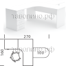 Стол офисный угловой с брифингом 160х270 ЭРГО КМП-071 (белый)