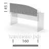 Настольный экран (перегородка) 160х45х1,6 СИМПЛ SQ-1600 (серый)