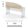 Настольный экран (перегородка) 160х45х1,6 СИМПЛ SQ-1600 (дуб сонома)
